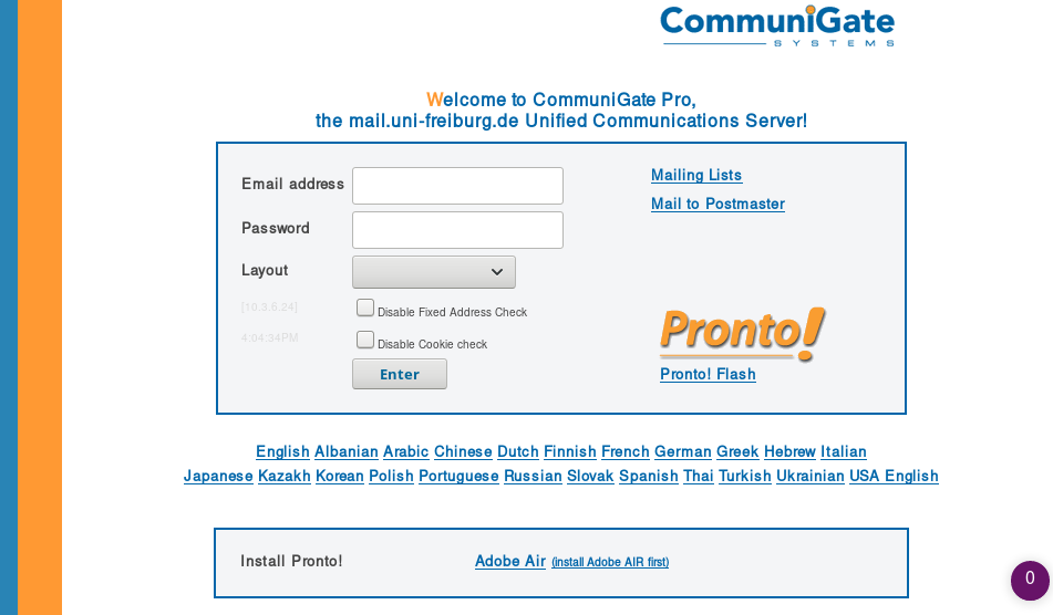 login webmail