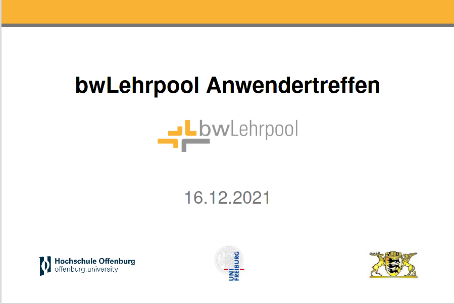 Jährliches bwLehrpool Nutzertreffen und bwGPUL-Abschluss (online)