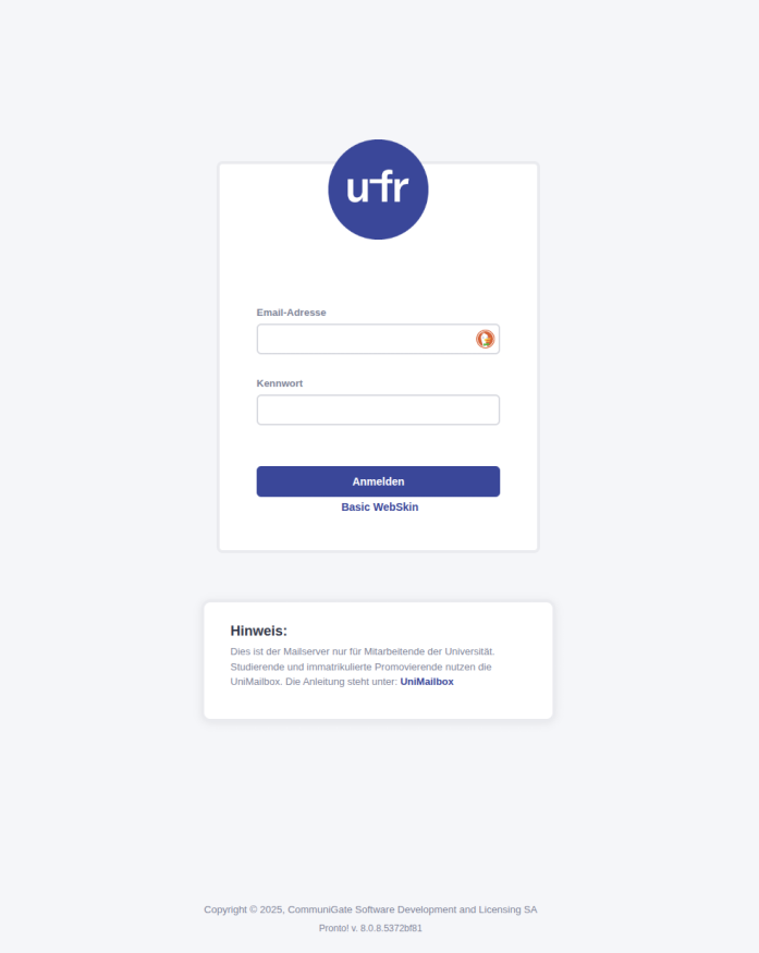 2025-10-15 13:07: Status Update CommuniGate: Security Enhancements
