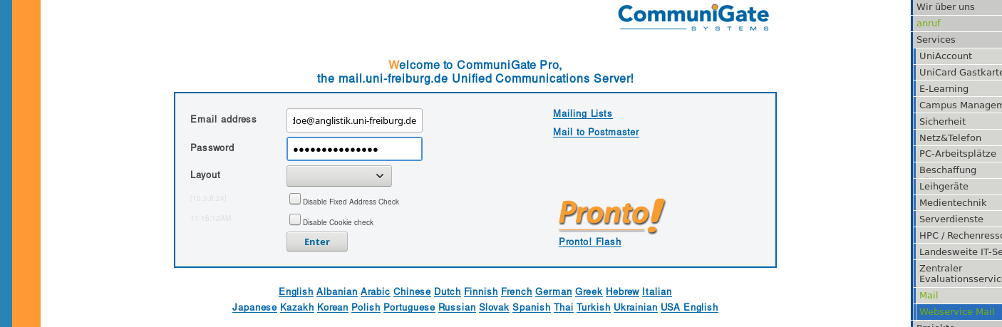Login Webmail